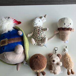6 PIECE SET Adorable Plush Toy Collection